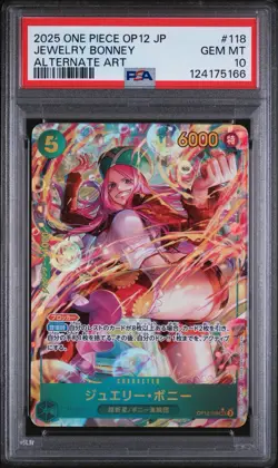 One Piece 2025 Jewelry Bonney Secret Rare Alt Art #OP12-118 Gem Mint PSA 10 - Image 1