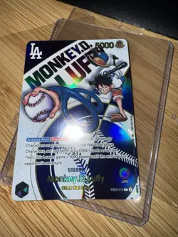 One Piece CCG Monkey D. Luffy EB02-010 Leader Foil 5000 Power proxy - Image 1