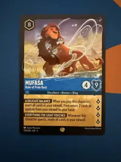 Mufasa Ruler of Pride Rock 150/204 Legendary Shimmering Skies Disney Lorcana - Image 1