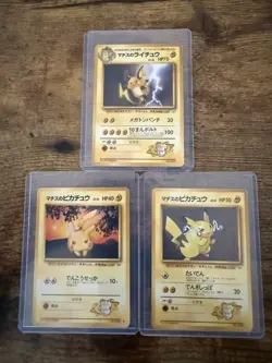 Lt. Surge's Pikachu (2) & Raichu No. 025 & 26 at Gym Heroes Card Japanese NM/NP - Image 1
