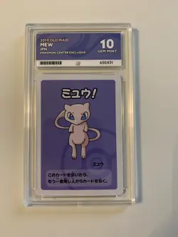 ACE 10 Mew Old Maid Pokemon Center Exclusive Ace Label Japanese Graded Card - Image 1