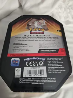 Pokemon Playing Card Game Tin With 3 Foil Cards And 3 Booster Packs As Shown - Image 2