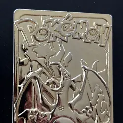 1999 Pokemon 23 Karat Gold Plated Trading Card Charizard Nintendo Flame - Image 2
