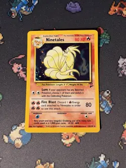 Pokemon Cards Ninetales 13/130 Holo Rare Base Set 2 - (NM) - Image 1