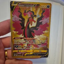 Pokemon Card - Galarian Moltres V Brilliant Stars 183/172 Gold Holo Rare M/NM - Image 1