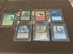 Magic The Gathering Lot of 7 Foil Cards Removed From Sealed Packs Nice! - Image 1