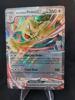Team Rockets Persian EX 150/182 Destined Rivals Double Rare Holo Pokemon TCG NM - Image 1
