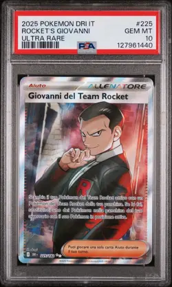 Pokemon TCG Giovanni Del Team Rocket SR Rivali Predestinati 225/182 PSA 10 Ita - Image 1