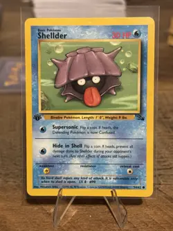 Pokemon Shellder 54/62 Base Set 1st Edition 1999 WOTC NM - Image 1