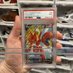 GRADED PSA 9 2020 Pokemon SWSH FA/Scizor V Darkness Ablaze #183 - Image 2