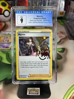 Marnie Pokemon 2021 Promo SWSH120 Holo Marnie Premium Tournament Coll. CGC 9 - Image 1