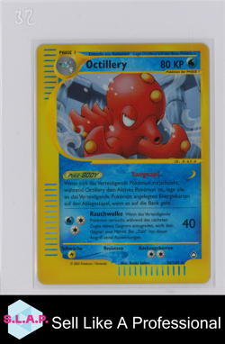 OCTILLERY POKEMON 26/147 2002 AQUAPOLIS REVERSE FOIL GERMAN - Image 1