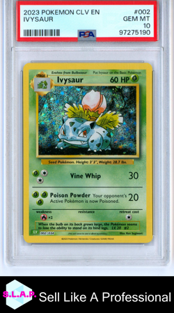 IVYSAUR POKEMON #002 2023 CLV EN HOLO ENGLISH PSA 10 - Image 1