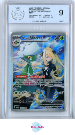 CYNTHIAS ROSERADE POKEMON 184/182 2025 EWIGE RIVALEN ILL RARE HOLO DEUTSCH PGS 9 - Image 1