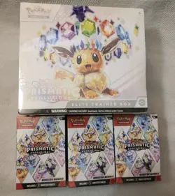 Pokemon TCG Sealed Lot -Prismatic Evolutions - 3 Booster Bundles & 1 ETB - Image 1