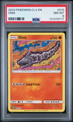 2023 POKEMON CLV-CLASSIC VENUSAUR & LUGIA EX DECK #010 ONIX PSA 8 - Image 1