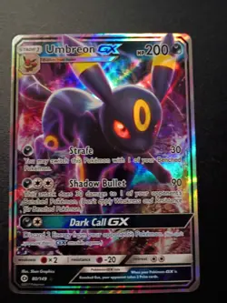 Pokemon Umbreon GX, Full Art, Ultra Rare, Holo, SM Base Set, 80/149 - Image 1