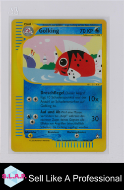 GOLKING POKEMON 59/147 2002 AQUAPOLIS REVERSE FOIL GERMAN - Image 1