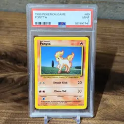 1999 POKEMON BASE SET UNLIMITED #60 PONYTA PSA 9 MINT - Image 1