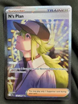 Pokemon N's Plan 170/086 Black Bolt SIR MINT - Image 1