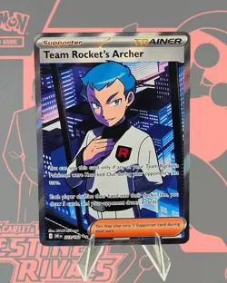 Team Rocket's Archer 223/182 Sv10: Destined Rivals Holo Free Shipping Pokemon NM - Image 1