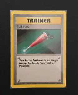 Pokemon Trainer Full Heal 82/102 Base Set Vintage WOTC Common - Image 1
