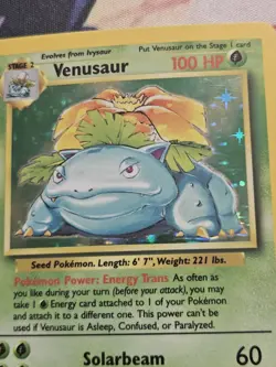 Pokemon Venusaur Base Set 15/102 Holo Rare 1999-2000 Wizards LP - Image 2