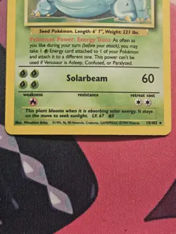 Pokemon Venusaur Base Set 15/102 Holo Rare 1999-2000 Wizards LP - Image 4