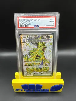2023 POKEMON OBF EN-OBSIDIAN FLAMES ULTRA RARE #211 TYRANITAR EX PSA 9 - Image 1