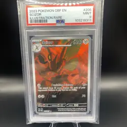 Pokemon Scizor Illustration Rare 205/197 SV03 Obsidian Flames Holo PSA 9 2023 - Image 1