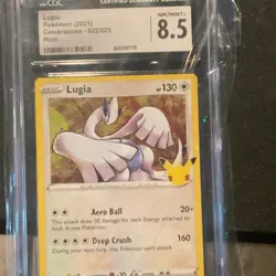 Pokemon TCG Lugia 022/025 Celebrations Holo Rare CGC 8.5 Basic HP 130 - Image 1