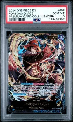 Portgas D. Ace ST13-002 - One Piece Premium Leader Collection - PSA 10 - Image 1