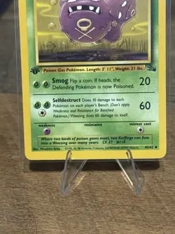 Weezing 45/62 Fossil 1st Edition NM Pokemon Card Vintage 1999 - Image 2
