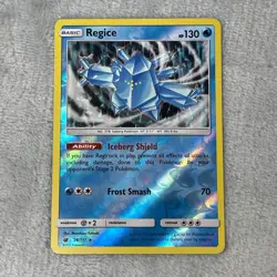Regice 28/111 - Sun & Moon Crimson Invasion - Reverse Holo Rare - Pokemon Card - Image 1
