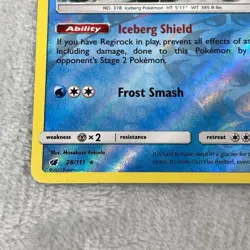 Regice 28/111 - Sun & Moon Crimson Invasion - Reverse Holo Rare - Pokemon Card - Image 2