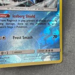 Regice 28/111 - Sun & Moon Crimson Invasion - Reverse Holo Rare - Pokemon Card - Image 3
