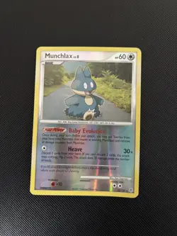 Pokemon Card Diamond & Pearl Reverse Holo Munchlax Lv.8 33/130 Rare - Image 1
