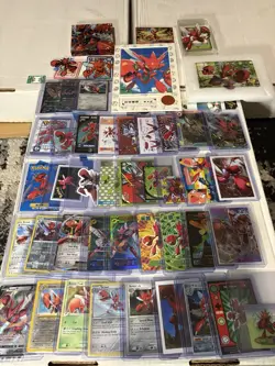 Pokemon Lot of Cards, Stickers, Magnets, Acrylics Scizor Only Lot of 46 - Image 1