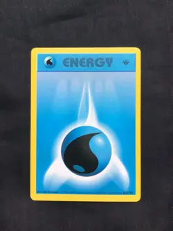 Pokemon Cards: Base Set 1st Edition Common: Water Energy 102/102 - Image 1