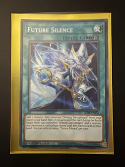 LEDE-EN054 Future Silence Secret Rare 1st Edition NM Yugioh Card - Image 2
