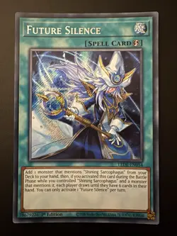 LEDE-EN054 Future Silence Secret Rare 1st Edition NM Yugioh Card - Image 3