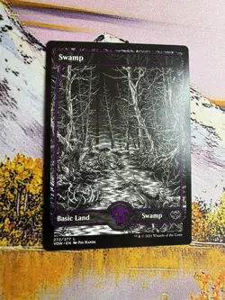 X 7 Swamp (272) Land - MTG Crimson Vow - Pig Hands 7 Full Art Lands - Image 2