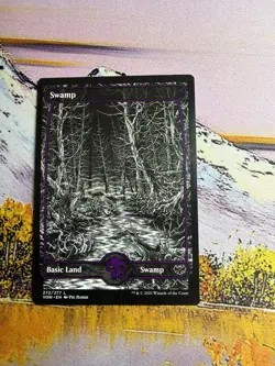 X 7 Swamp (272) Land - MTG Crimson Vow - Pig Hands 7 Full Art Lands - Image 3