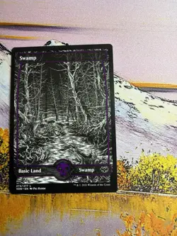 X 7 Swamp (272) Land - MTG Crimson Vow - Pig Hands 7 Full Art Lands - Image 4