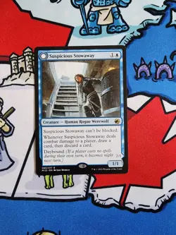 Suspicious Stowaway Seafaring Werewolf x1 Mtg Innistrad: Midnight Hunt - Image 1