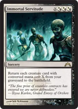 MTG Immortal Servitude - Foil, Gatecrash, Heavily Played, English - Image 1