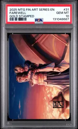 2025 MTG FINAL FANTASY ART SERIES GOLD STAMPED #31 FAREWELL GOLD STAMPED PSA 10 - Image 1