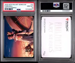2025 MTG FINAL FANTASY ART SERIES GOLD STAMPED #31 FAREWELL GOLD STAMPED PSA 10 - Image 3