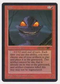 Signed Atog LP Antiquities Artist Jesper Myrfors Dated 96 MTG Magic Misprint! - Image 1