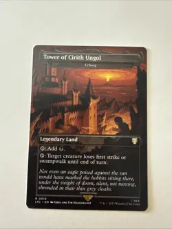 Tower of Cirith Ungol R 0519 NM Foil Hildebrandt Art MTG LOTR Commander - Image 1